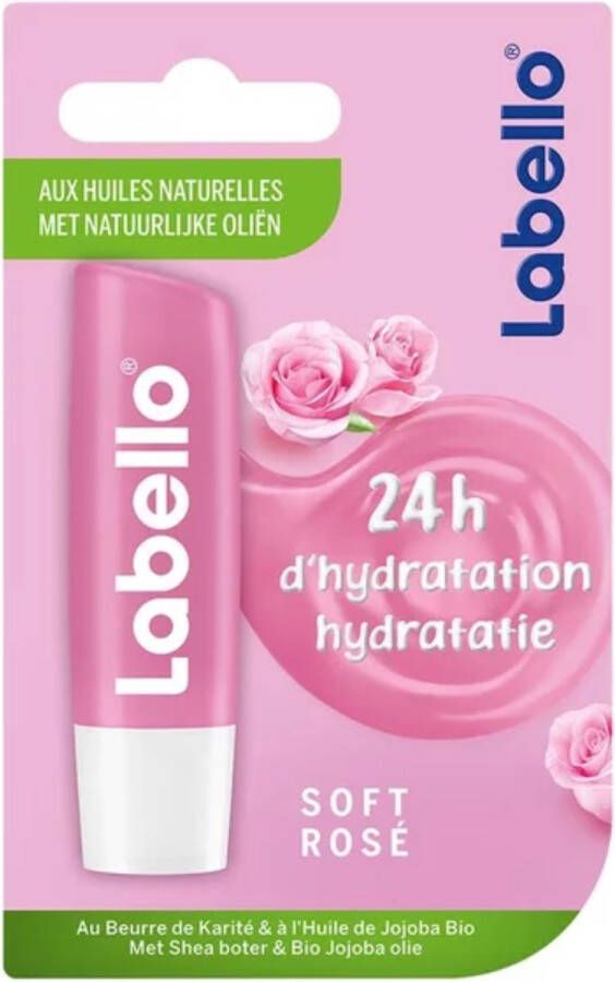 Labello Soft Rosé Lippenbalsem 5.5 ml Lipbalsem Lipbalm Lipverzorging