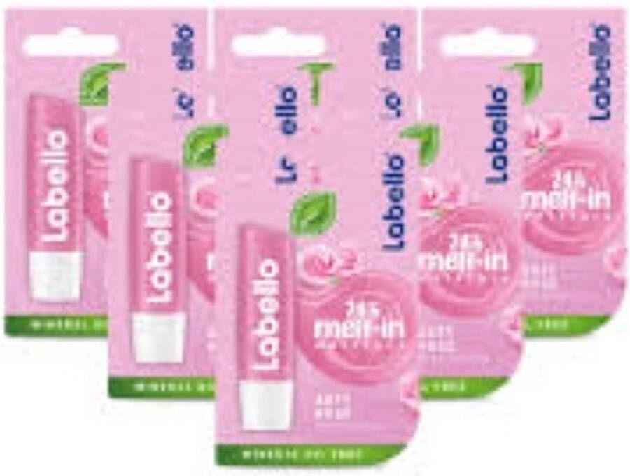 Labello Soft Rosé Lippenbalsem Voordeelverpakking 6 Stuks
