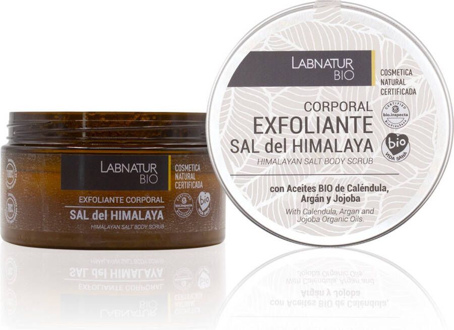 Labnature Labnatur Bio Body Scrub Himalaya Zout Mannen & Vrouwen Hydraterend Diepe Reiniging & Voeding 250ml