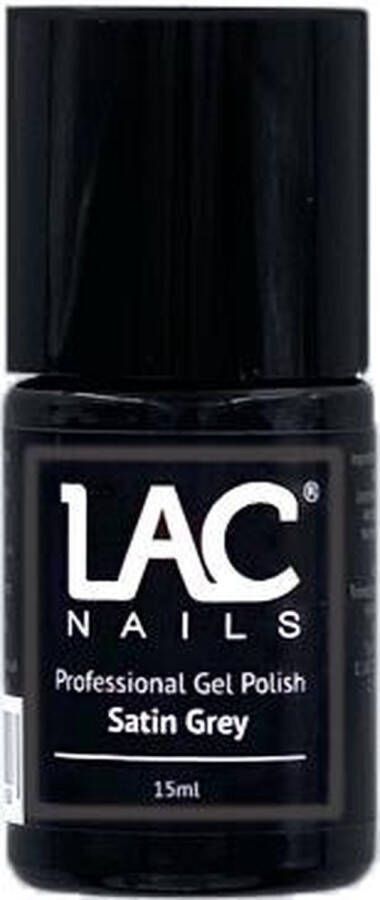 LAC Nails Gellak Satin Grey Gel nagellak 15ml Grijs