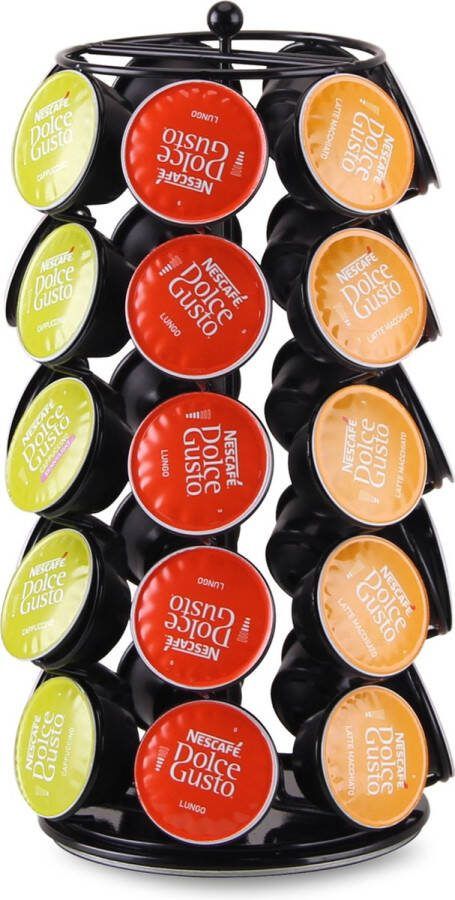 Lacardia Capsulehouder Capsulehouders geschikt voor Dolce Gusto 35 Cups Draaibaar koffiecups houder Zwart