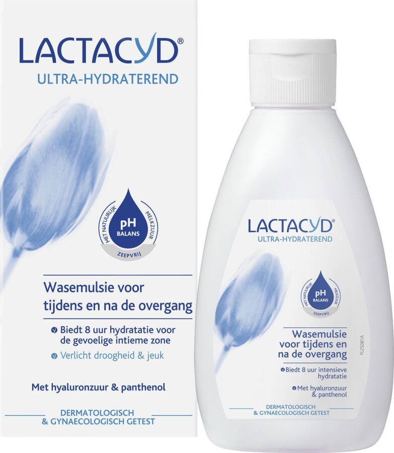 Lactacyd Ultra Hydraterende Wasemulsie intieme hygiëne voor tijdens en na de overgang Intiemverzorging 200ml