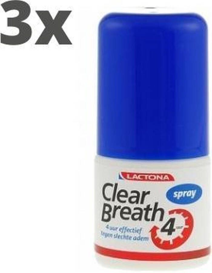 Lactona Clear Breath Mondspray 3 x 25 ml Voordeelverpakking