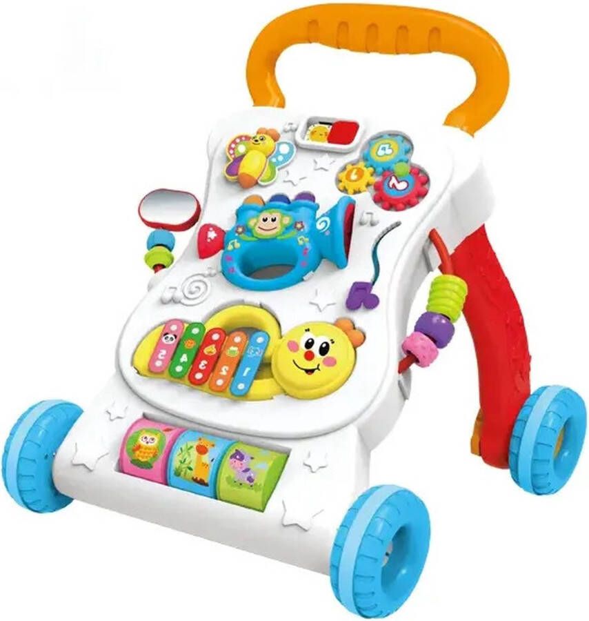 Ladanas 2in1 Loopwagen Baby Leren Lopen & Spelen ERGONOMISCHE Baby Walker incl. afneembare speeltjes Looptrainer met Licht & Muziek Educatief & Stimulerend