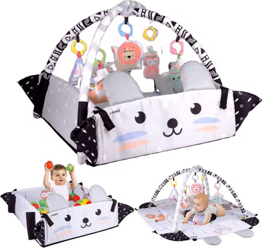 Ladanas 5in1 Uitklapbaar Speelkleed Baby met Boog – Babygym met ballenbak incl. 20 ballen Ontdek Ultiem Speelplezier!