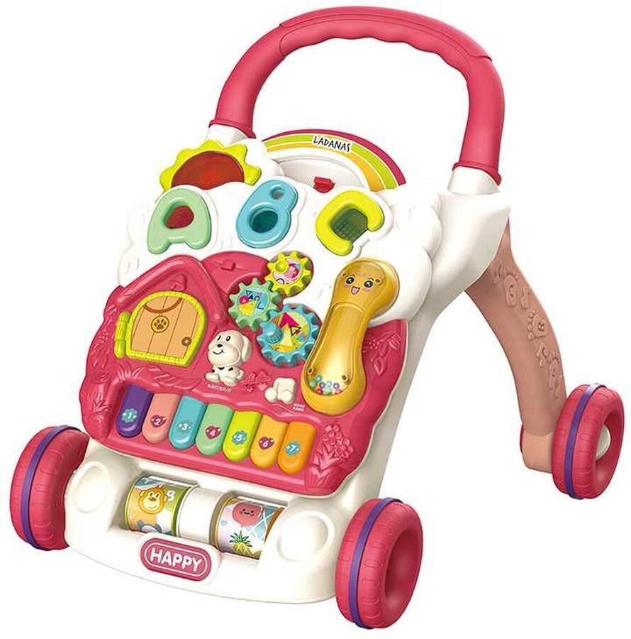Ladanas Babywalker met LICHT & MUZIEK Loopwagen Baby met AFNEEMBAAR Speelbord