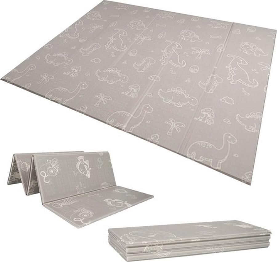 Ladanas OPVOUWBARE Baby Speelmat DUBBELZIJDIG Speelkleed incl. opbergtas 180x200x1 5cm Foam mat Oceaan Dino