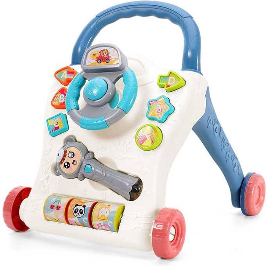 Ladanas 2in1 Loopwagen Baby Leren Lopen & Spelen ERGONOMISCHE Baby Walker incl. afneembaar projectie-zaklampje Looptrainer met Licht & Muziek Educatief & Stimulerend