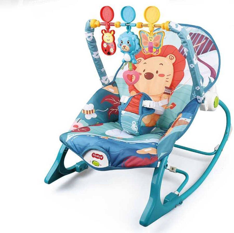 Ladanas Wipstoel Baby COMFORTABELE Baby Swing incl. Afneembare Muzikale Speelboog & Kalmerende Vibratie Verstelbare Schommelstoel Baby Veilig tot 18 kilo!