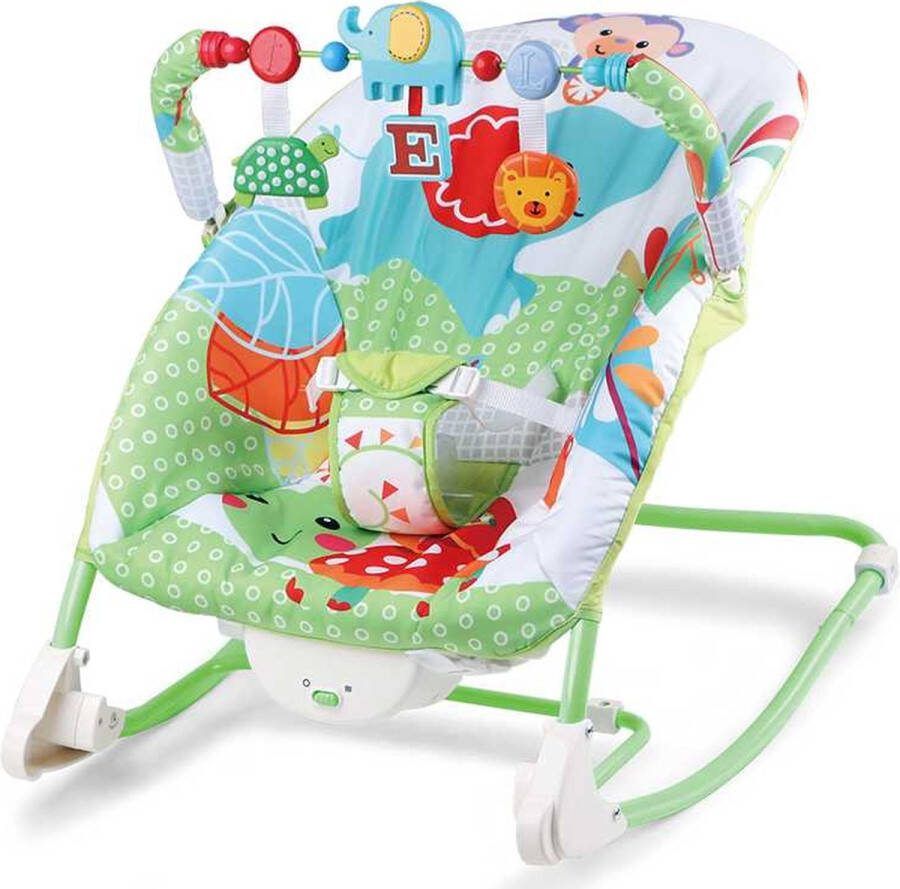 Ladanas Wipstoel Baby COMFORTABELE Baby Swing incl. Afneembare Muzikale Speelboog & Kalmerende Vibratie Schommelstoel Baby Veilig tot 18 kilo!