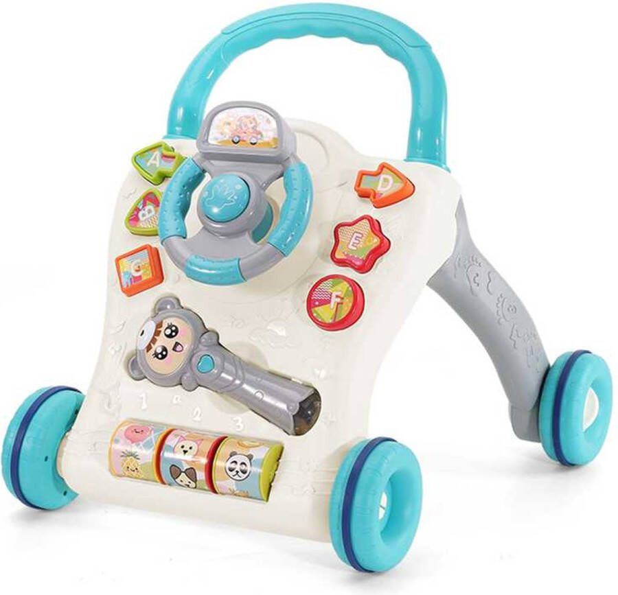Ladanas 2in1 Loopwagen Baby Leren Lopen & Spelen De ERGONOMISCHE Baby Walker Looptrainer met Licht & Muziek Met afneembaar projectie-zaklampje!
