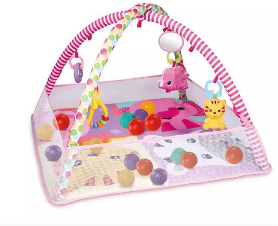 Ladanas BabyGym Avontuur: Speelmat baby 3-in-1 + 5 Speeltjes & Ballenbak incl 30 ballen STIMULERENDE ERVARING voor 0m+