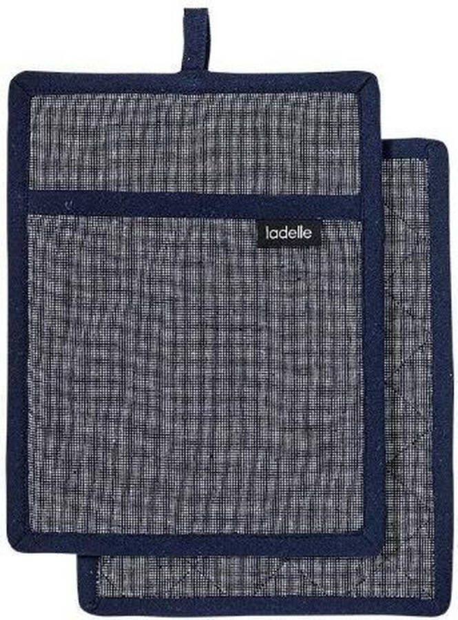 Ladelle Pannenlap Set van 2 Donkerblauw – | Eco Recycled