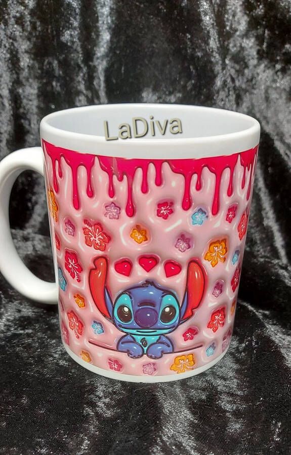 LaDiva Mok van lilo en stitch Stitchmok bedrukte mok 3d mok koffie beker