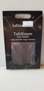 LaDora La Dora Tafellinnen voor buiten antraciet 150 x 200 cm