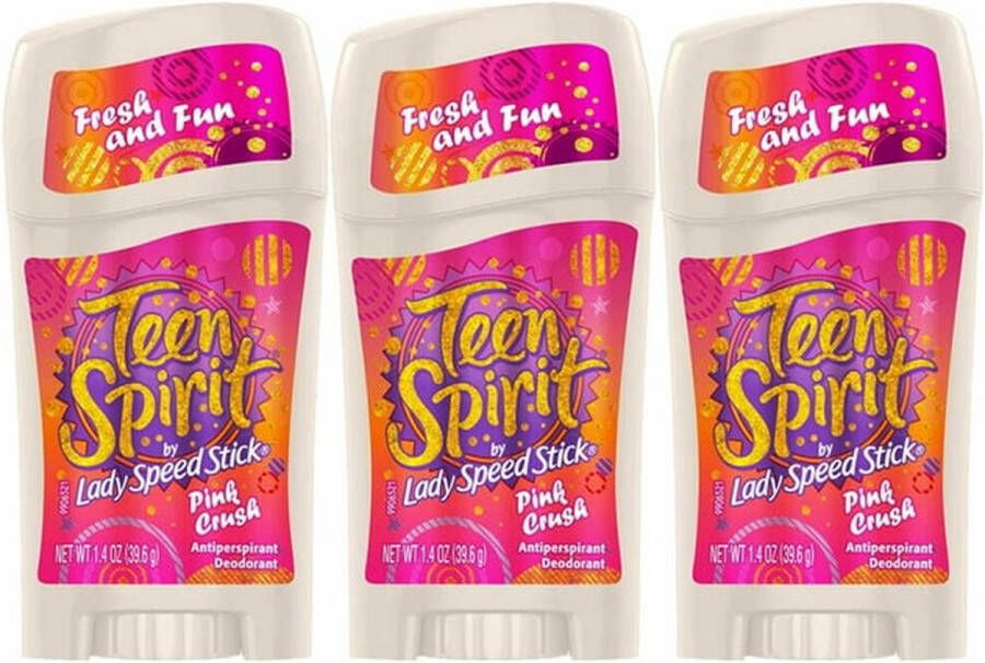 Lady Speed Stick Pink Crush Deodorant Teen Spirit 3 x 40g