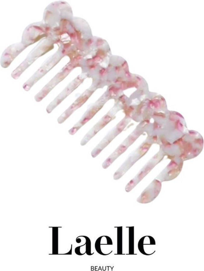 Laelle Beauty Fashion Haarkam met brede tanden Marble trendy Rose Instagram Kam Cadeautje