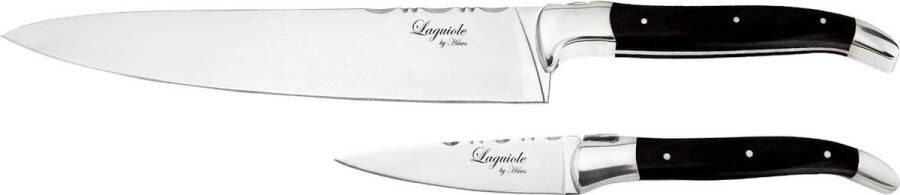 Laguiole by Haws Messenset 2 delig Ebbenhout RVS Zwart Trancheermes & Schilmes by Haws