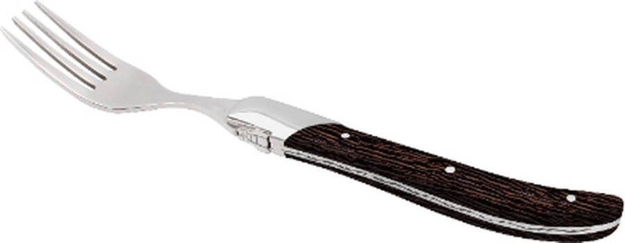 Laguiole by Haws Steakvorken Set van 6 Wengéhout RVS Bruin In Luxe Giftbox by Haws
