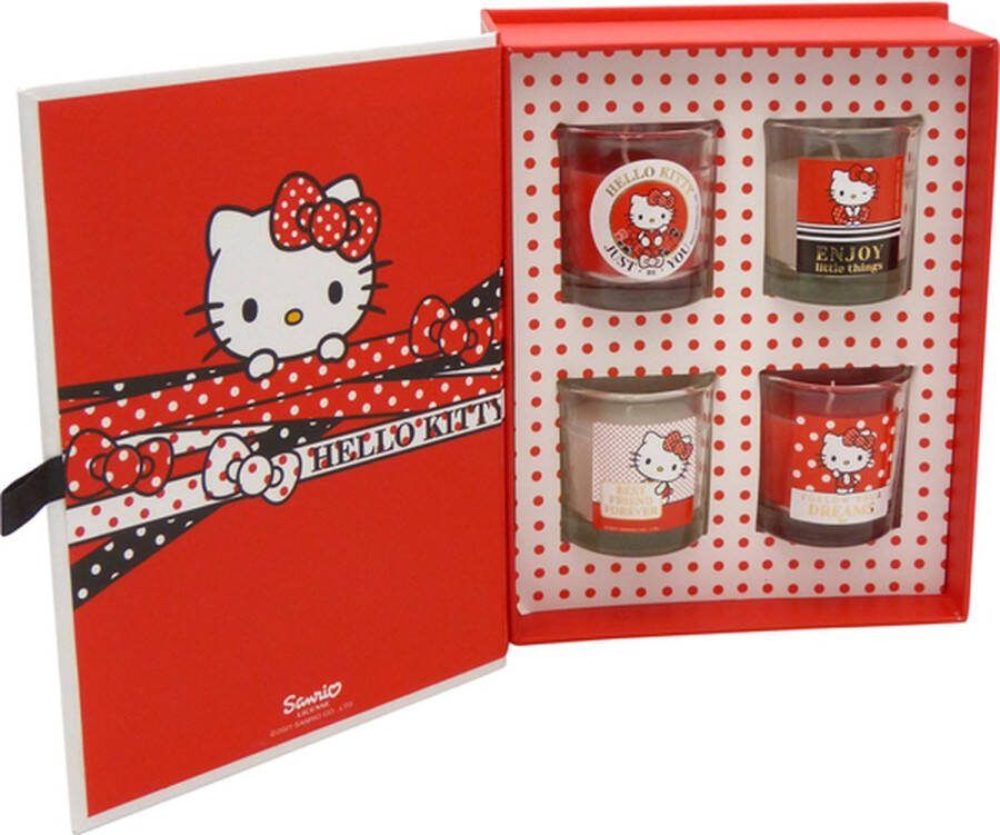 Laguiole Hello Kitty 4 Mini Geurkaarsen Cadeauset 4 Geuren 30g