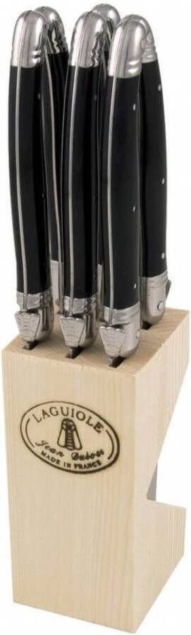 Laguiole Jean Dubost Laguiole 6 Steak messen 7108 Zware uitvoering messen set steakmessen
