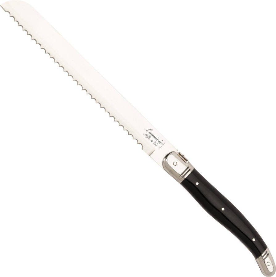 Laguiole Style de Vie Broodmes Premium Line zwart in giftbox