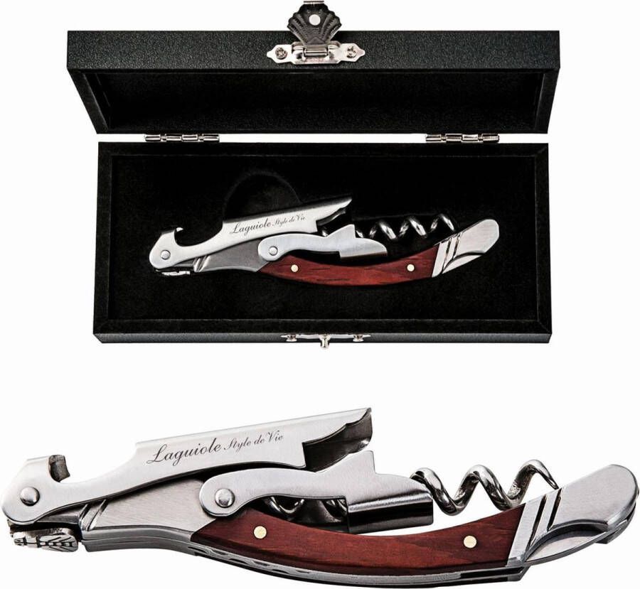 Laguiole Style de Vie Kurkentrekker In giftbox Rozenhout