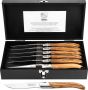 Laguiole Style de Vie Steakmessen Luxury Line Olijfhout 6 stuks - Thumbnail 1