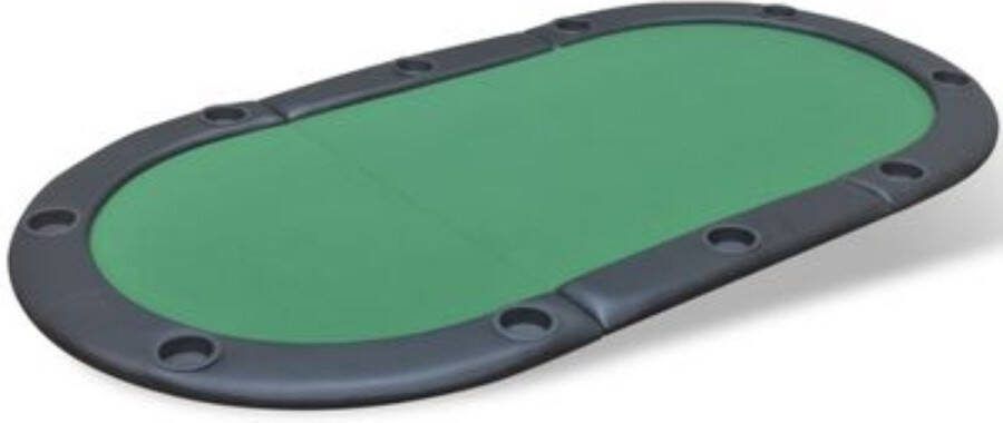 LAHA Poker Tafelblad Pokertafel Pokerkleed Pokermat Poker Tafel Poker Laken Pokertafel Inklapbaar Rechthoekig Groen Professioneel 10 Personen