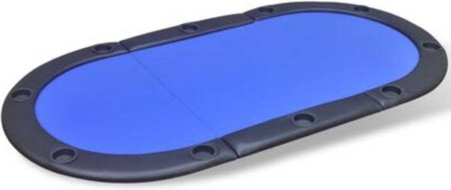 LAHA Poker Tafelblad Pokertafel Pokerkleed Pokermat Poker Tafel Poker Laken Pokertafel Inklapbaar Rechthoekig Blauw Professioneel 10 Personen