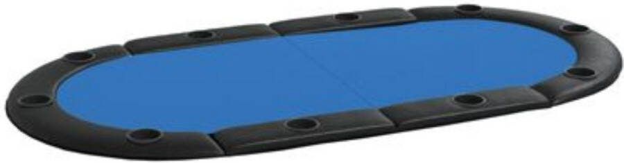 LAHA Poker Tafelblad Pokertafel Pokerkleed Pokermat Poker Tafel Poker Laken Pokertafel Inklapbaar Rechthoekig Blauw