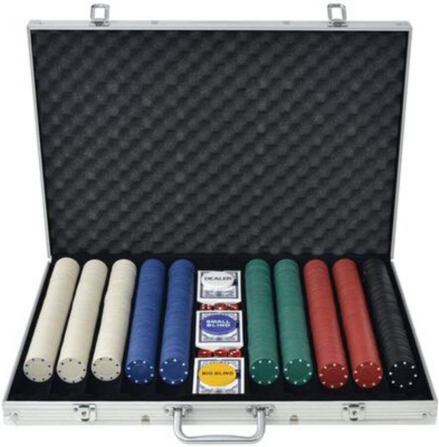 LAHA Pokerset Poker Pokersets- Poker Fiches Poker Set Pokerset 1000 Fiches Pokerset Volwassenen