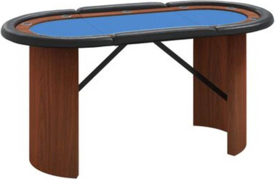 LAHA Pokertafel Inklapbaar Poker Laken Poker Tafelblad Rechthoekig Professioneel Blauw 10 Personen