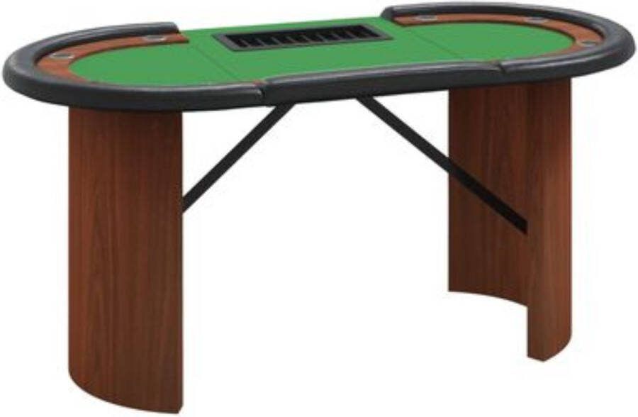 LAHA Pokertafel Pokermat Pokerkleed Poker tafel Pokertafel Inklapbaar Poker Laken Poker Tafelblad Rechthoekig Professioneel Groen 10 Personen Fiches Houder