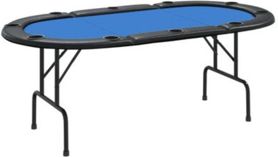 LAHA Pokertafel Pokermat Pokerkleed Poker tafel Pokertafel Inklapbaar Poker Laken Poker Tafelblad Rechthoekig Professioneel Blauw 10 Personen