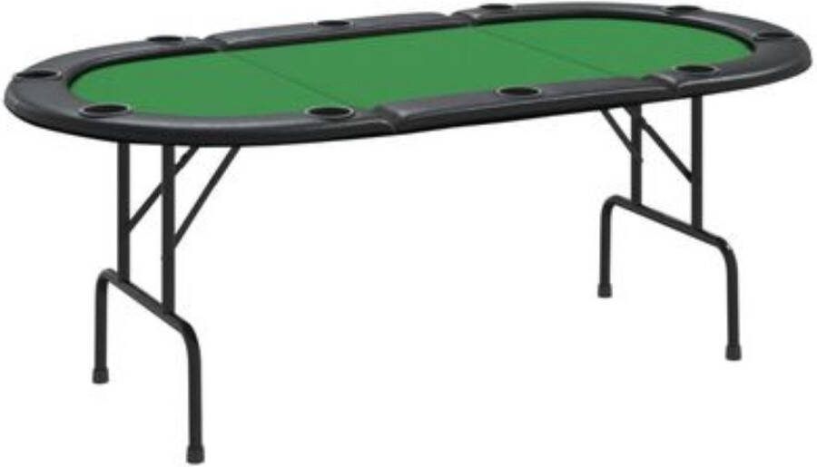 LAHA Pokertafel Pokermat Pokerkleed Poker tafel Pokertafel Inklapbaar Poker Laken Poker Tafelblad Rechthoekig Professioneel Groen 10 Personen