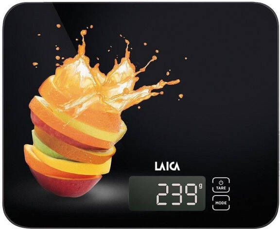 LAICA KS5015 digitale keukenweegschaal tot 15 kg meet op 1 gram nauwkeurig fruitprint