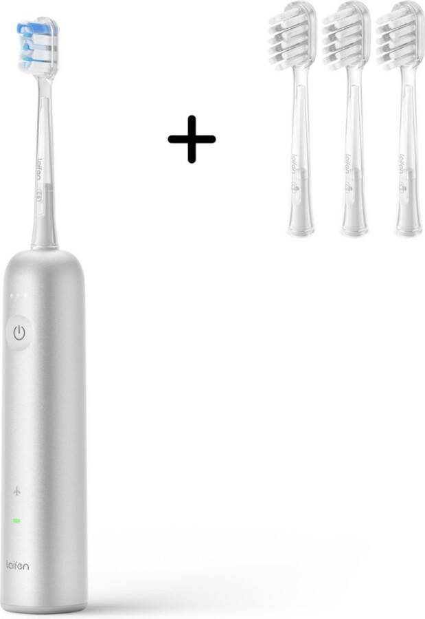 Laifen Wave Elektrische tandenborstel Aluminium Oscillerende en Vibrerende functie Met 3 extra Gum Care opzetborstels