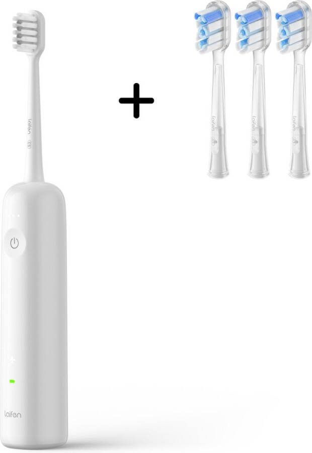 Laifen Wave Elektrische tandenborstel Kunststof Oscillerende en Vibrerende functie Met 3 extra Super Clean opzetborstels