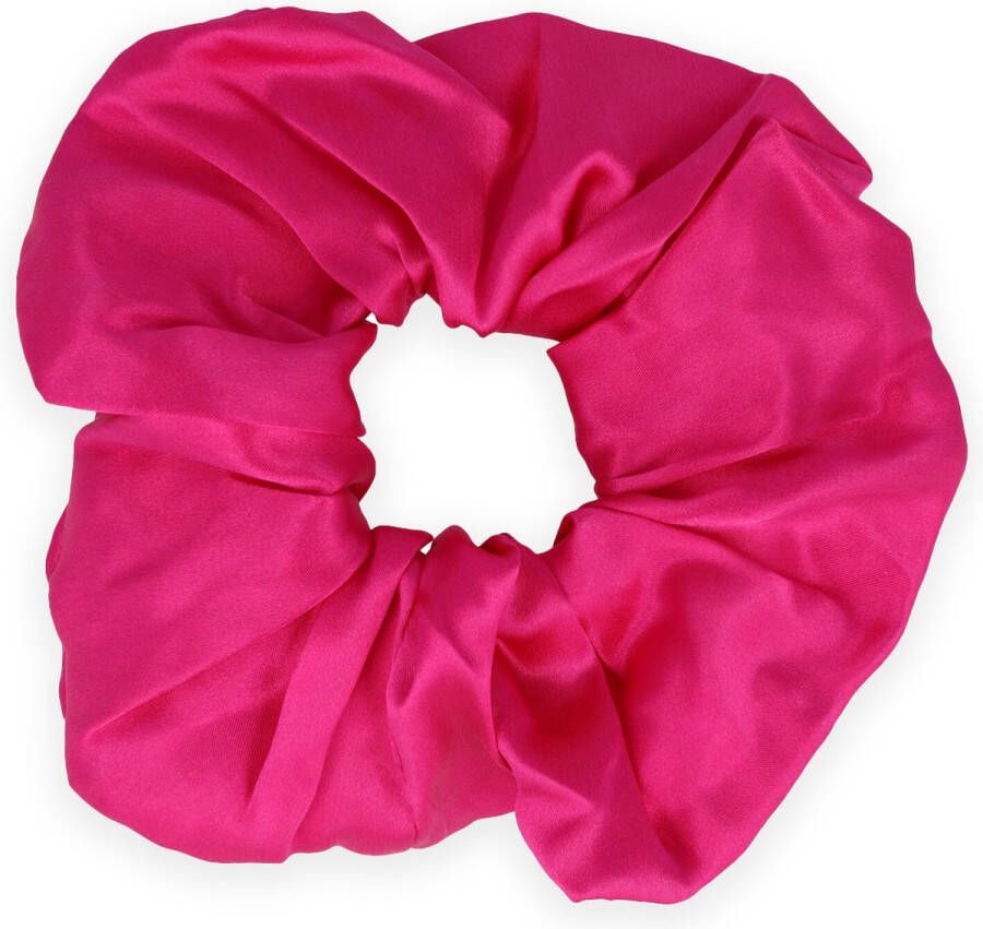 Lajetti 100% Zijden Scrunchie Fuchsia Moerbei Zijde Haarelastiek