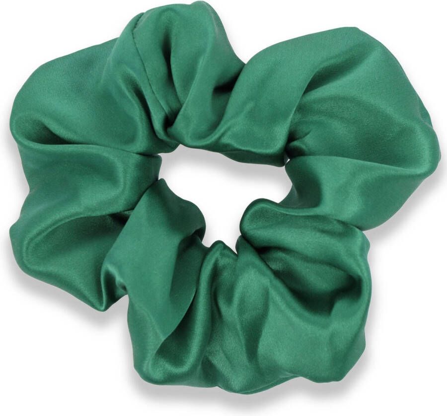 Lajetti 100% Zijden Scrunchie Groen Moerbei Zijde Haarelastiek