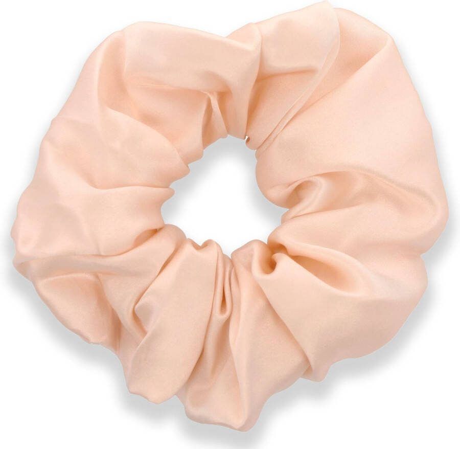 Lajetti 100% Zijden Scrunchie Zachtroze Moerbei Zijde Haarelastiek