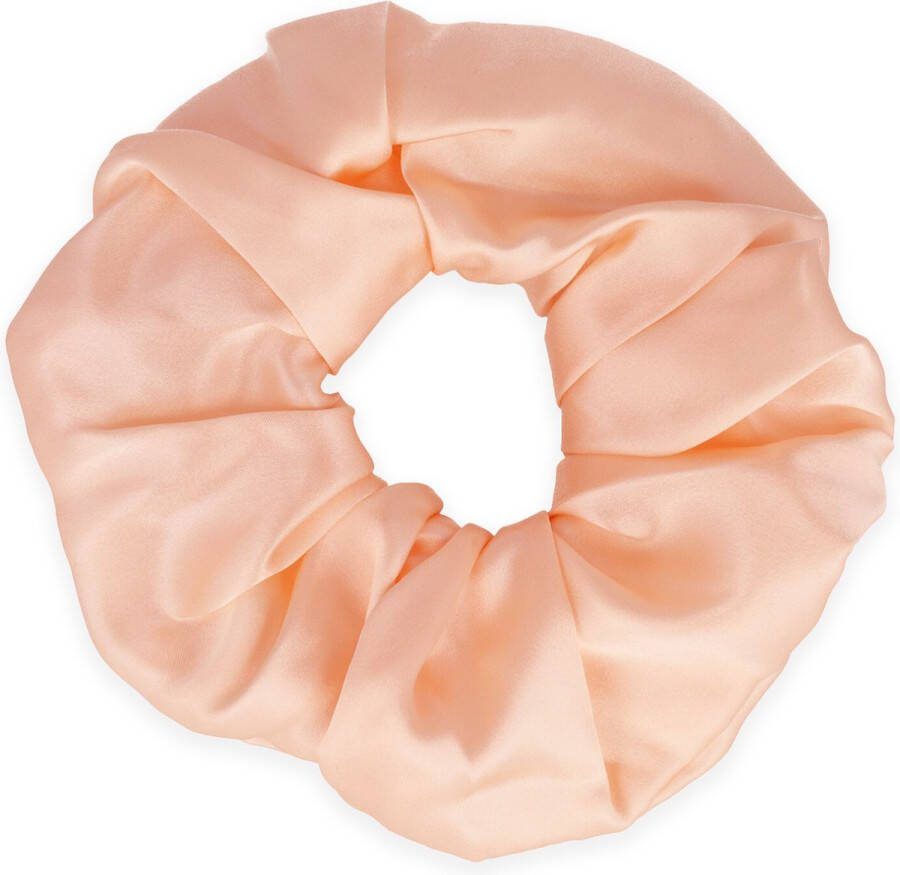 Lajetti 100% Zijden Scrunchie Zalmroze Moerbei Zijde Haarelastiek