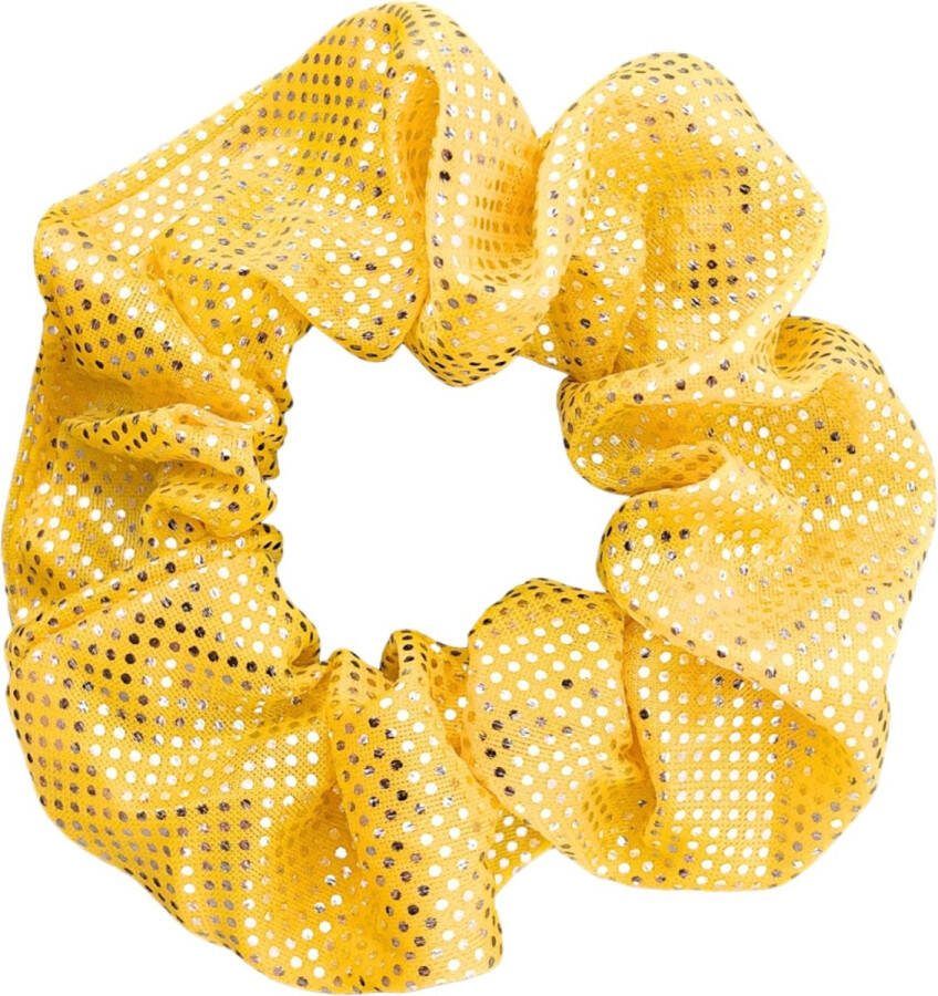 Lajetti Glitter Scrunchie Geel Turnwokkel Haarelastiek Haarwokkel Turn scrunchies