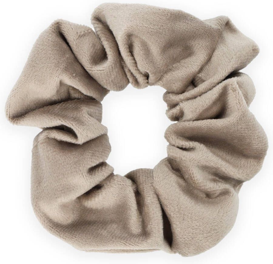 Lajetti Scrunchie Premium Velvet Taupe Haarelastiek Haaraccessoire 1 stuk