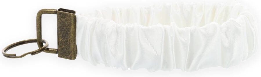 Lajetti Scrunchie Sleutelhanger Wit Sleutelbos