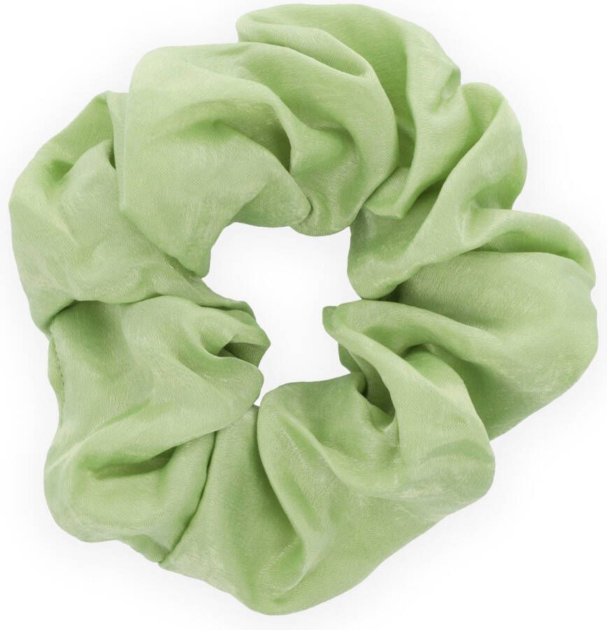 Lajetti Scrunchie Zijdezacht Lichtgroen Extra Vol en Luxe Haarwokkel Tencil