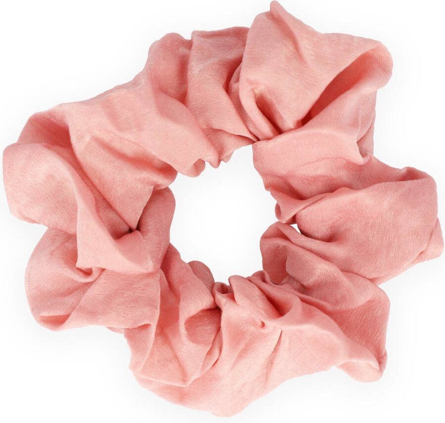 Lajetti Scrunchie Zijdezacht Roze Extra Vol en Luxe Haarwokkel Tencil