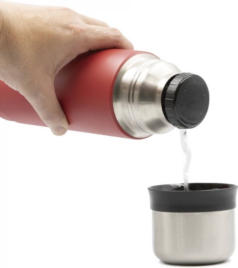 Laken thermosfles roestvrijstaal thermo bottle 0 75L Red