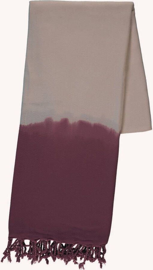 Lalay Dip Dye Hamamdoek Dusty Rose 170x90cm dunne bamboe hamamdoek pareo hamamdoek sarong bikini cover up